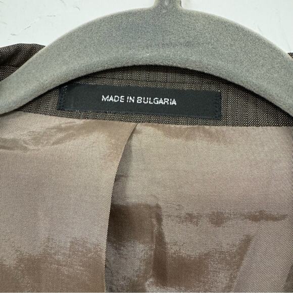 Boss Hugo Boss Brown Mens 2 Button Closure Blazer Suit Jacket Mens 46R Career - Picture 6 of 13